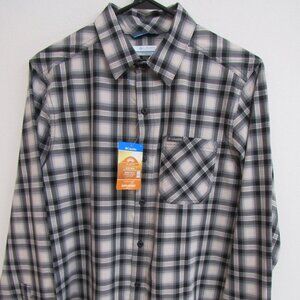 NWT Columbia Fir Ridge Multicolor Plaid Long Sleeve Shirt Small Omni-Shade